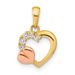 14K Two-tone Open Heart CZ Pendant_voghion.com