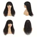 Cheap Deep Curly Brazilian Human Hair Wig with Bangs Machine Made Wigs for Women_voghion.com