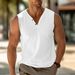 2025 Herren Sommer Strand Tank Lässig Einfarbig Regular Fit T-Shirt Top_voghion.com