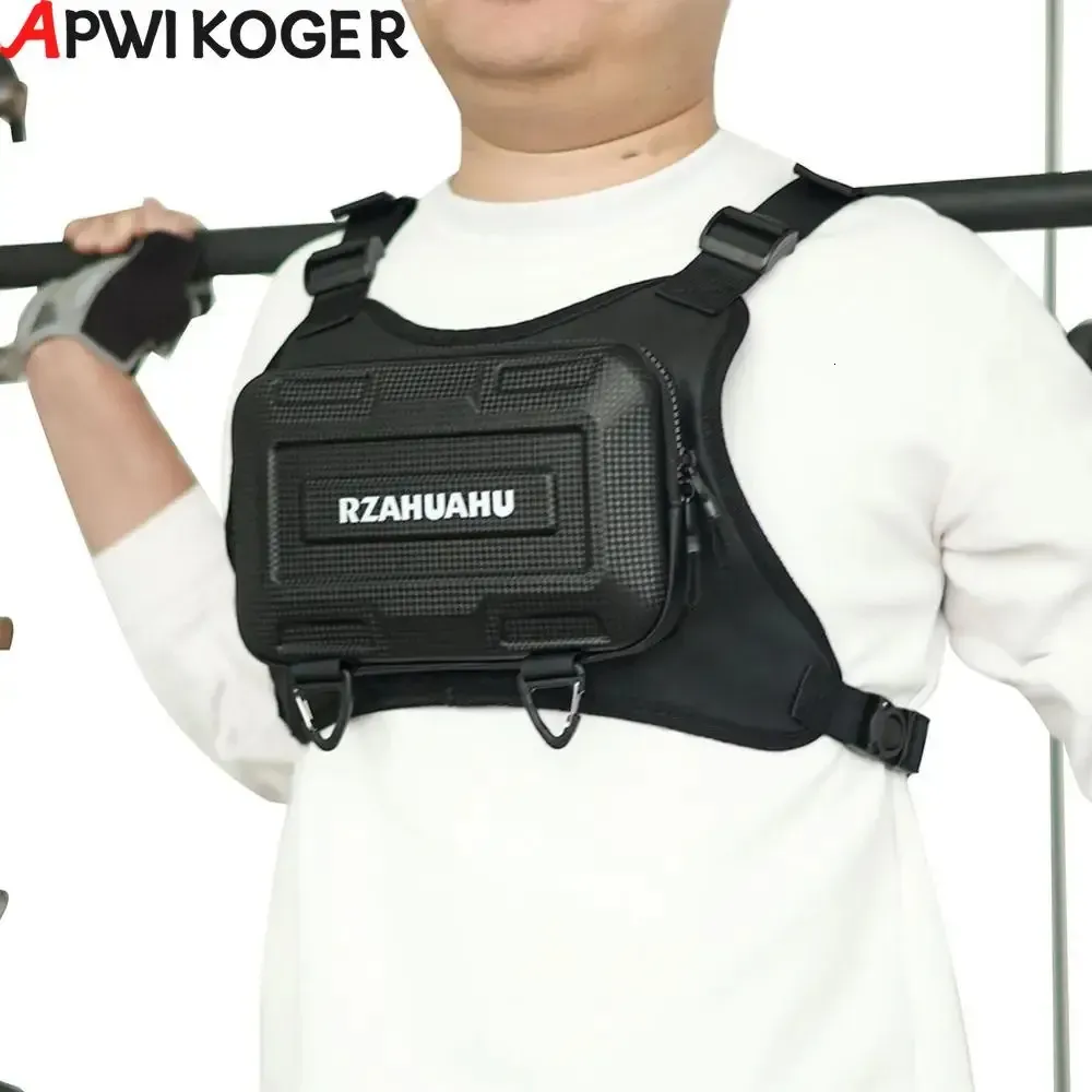 Sportliche Handytasche mit großem Fassungsvermögen, taktische Brusttasche mit verstellbarem Gurt, atmungsaktiv, für Training und Sport 250926_voghion.com