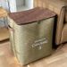 Household Fabric Zipper Quilt Bag Wardrobe Clothes Box Moving Dormitory Solid Color Handheld Storage Basket_voghion.com