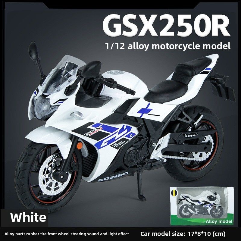 Simulační slitina 250r Motocykl Model Model Ornament Závodní lokomotiva Narozeninový dárek Autíčko_voghion.com