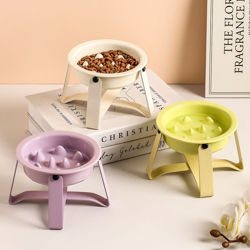 Futternapf mit Anti-Fress-Funktion aus Eisen für Haushalt und Hunde, Halsschutz-Napf für Katzen, auslaufsicherer Ständer, Futternapf für Haustiere_voghion.com