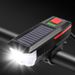 Cross Border Bicycle Solar Headlight Horn Light Night Riding USB Charging Headlight Bicycle Strong Light Flashlight Equipment_voghion.com
