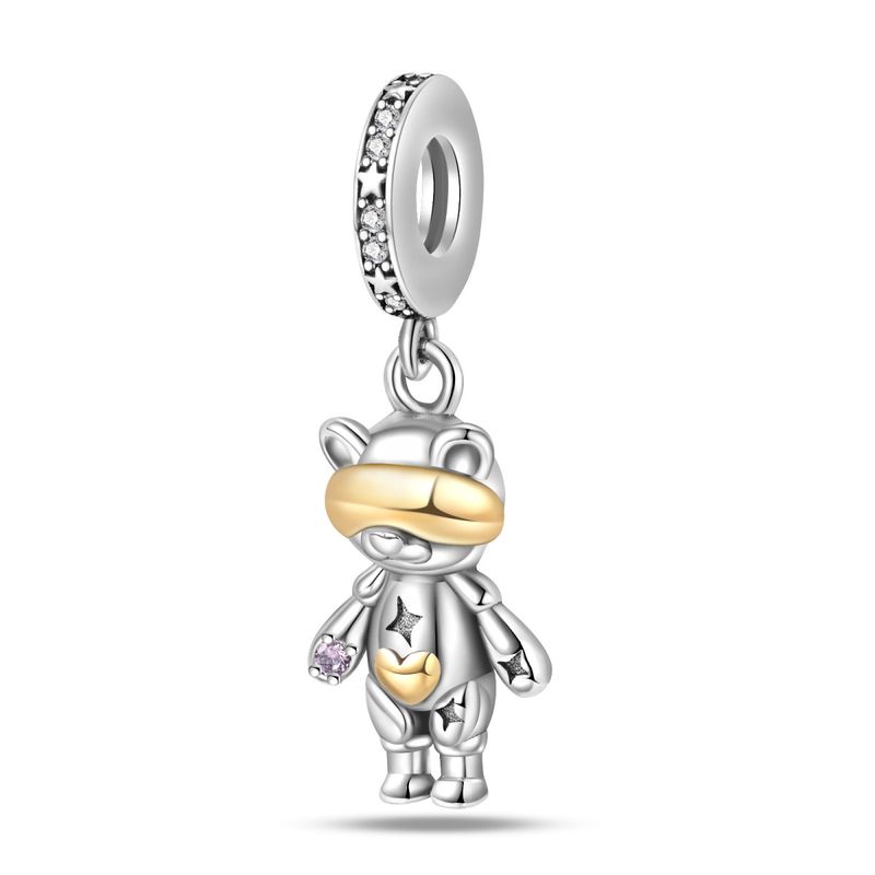 Women's Jewelry DIY Jewelry Accessories Bracelet Copper Plated 925 Silver Space Travel Machine Bear Pendant Charm Beads_voghion.com