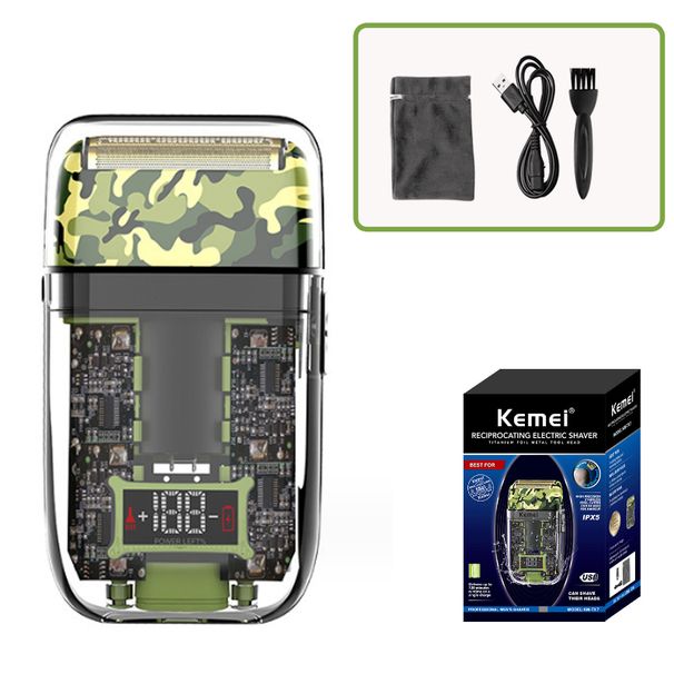 Kemei professionell hårklippare Justerbar hårtrimmer för män Sladd och sladdlös elektrisk skäggklippningsmaskin Uppladdningsbar_voghion.com