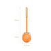 Long Handle Silicone Flat Toilet Brush with Shell Shape Holder Dead Corner Cleaning Punchless Bathroom Accesories Sets Tools_voghion.com