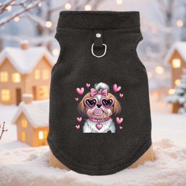 GOODVERYWinter-Hundemanteljacke – weiche Fleece-Haustierkleidung mit süßem Herz- und Welpengesichts-Design, warme Winterweste für Französische Bulldogge, Mops, Chihuahua_voghion.com