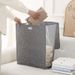 Foldable Laundry Hamper With Lid - Large Capacity Wall-Mounted Clothes Storage Basket_voghion.com