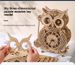 3D three-dimensional puzzle wooden toy, educational assembly toy DIY creative owl pendulum clock_voghion.com