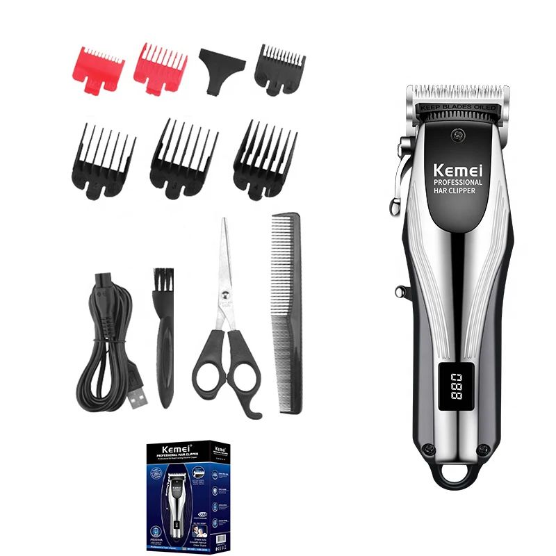Kemei KM-2619 Hot Selling USB recarregável profissional homens barba elétrica clipper aparador de cabelo sem fio_voghion.com