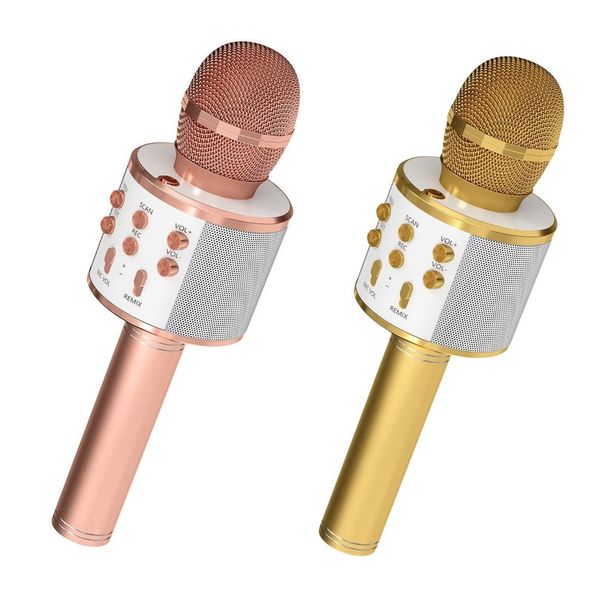 5 Core Microphone Wireless Karaoke Mic Pair With Speaker 3 In 1 Portable Bluetooth Microfono Inalambrico W Recording USB Aux For Home Party Birthday_voghion.com