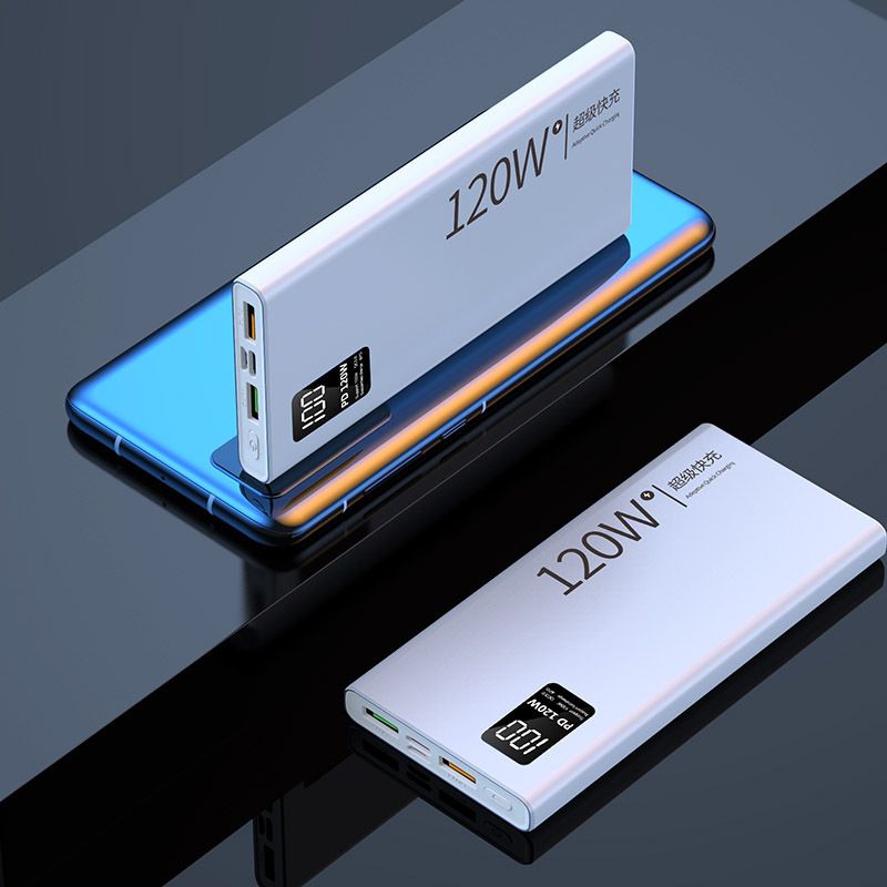 Power Bank da 120 W con ricarica super rapida, 30000 mAh/80000 mAh, caricabatterie portatile PD3.0 con display digitale, 4 porte USB per iPhone 15/14/13_voghion.com