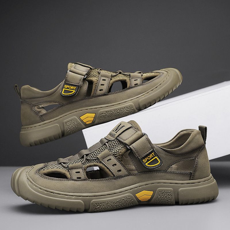 Sandalen für Herren im Sommer 2025, vielseitig, lässig, rutschfest, Lochschuhe, Sport, Strand, Outdoor, Wasserwaten, Zehenkappe,_voghion.com