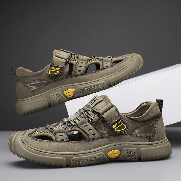 Sandalen für Herren im Sommer 2025, vielseitig, lässig, rutschfest, Lochschuhe, Sport, Strand, Outdoor, Wasserwaten, Zehenkappe,_voghion.com