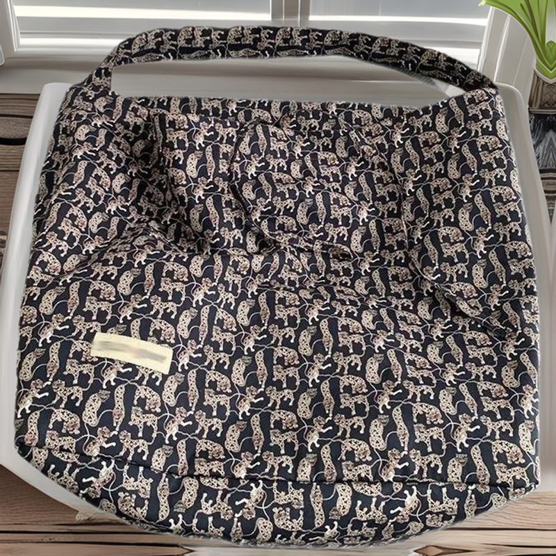 Little Cheetah Liberty Nischendesign Hobo für Damen, extra großes Fassungsvermögen, Canvas-Tasche, einzelne Schultertasche, Pendlertasche_voghion.com