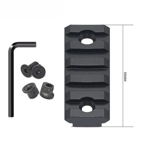 6-Pack Keymod Picatinny Rails (3/5/7/9/11/13 Slots) – Mounting Kit With T-Nuts, Screws & Allen Wrenches – Lightweight Aluminum – Black_voghion.com