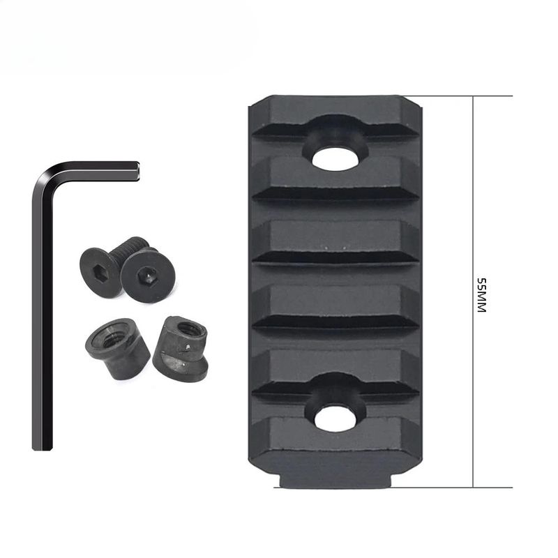 Șine Picatinny Keymod, pachet de 6 (3/5/7/9/11/13 sloturi) – Kit de montare cu piulițe în T, șuruburi și chei Allen – Aluminiu ușor – Negru_voghion.com