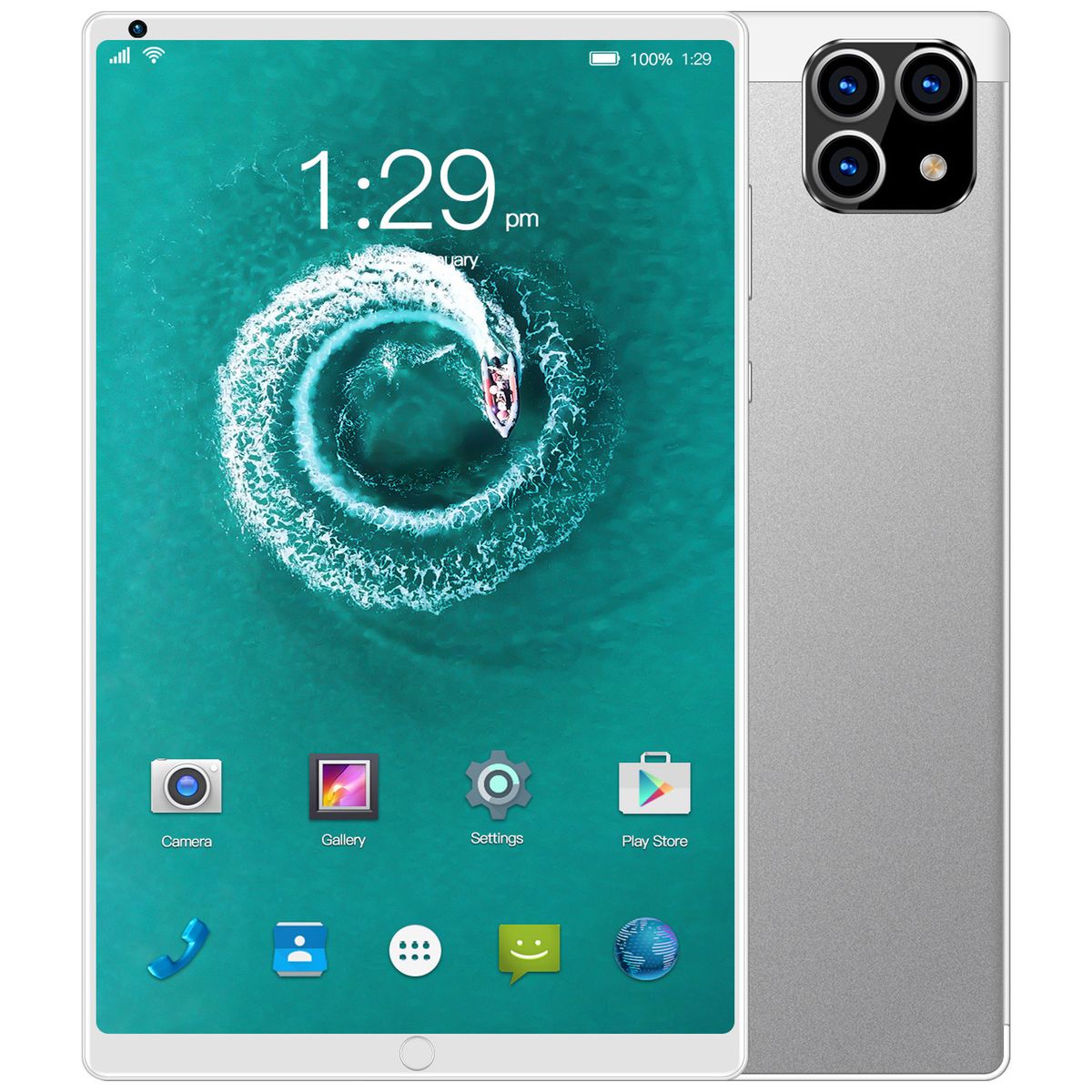 8 inch Android-tablet met IPS HD-scherm, Bluetooth, dual-sim, GPS en spraakoproepen - MTK Quad-Core-processor, 16 GB opslag, batterijduur van meer dan 9 uur_voghion.com