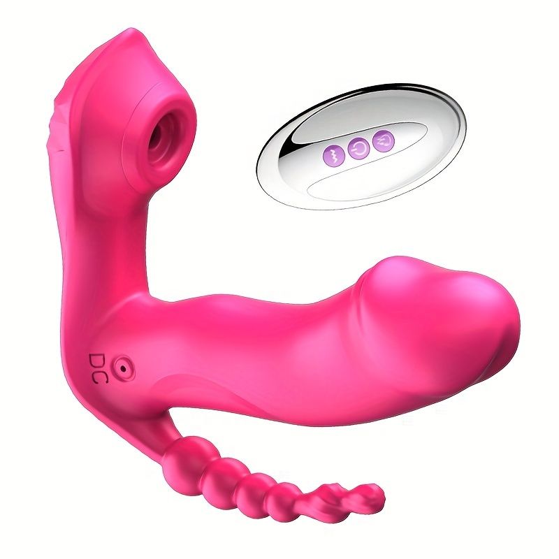 Remote Control Charging Anal Vaginal Clitoral Stimulator Sex Toy, Adult Supplies, Climax Breast Suction Device,_voghion.com