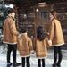 Manteau long réversible en faux daim – Ensemble assorti pour toute la famille (Enfants 100-140 cm, Adultes S-3XL, Style hivernal neutre, Modèle deux-en-un)_voghion.com