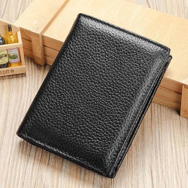 Handmade Cowhide Wallet Men's Genuine Leather Anti Theft Wallet High End Large Capacity Wallet_voghion.com