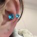 Blue Titanium Steel Bone 1.2mm Thick Ear Helix Stud Non-Fading Rhinestone Combination Earrings New Style_voghion.com