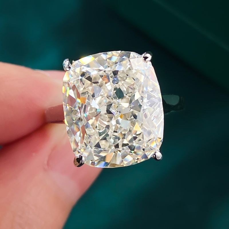 Bague Taylor's Same Style, élégante et légère, en diamant carré à haute teneur en carbone, taille glacée de 6 carats, couleur G, ouverture réglable, pour mariage et occasions spéciales_voghion.com