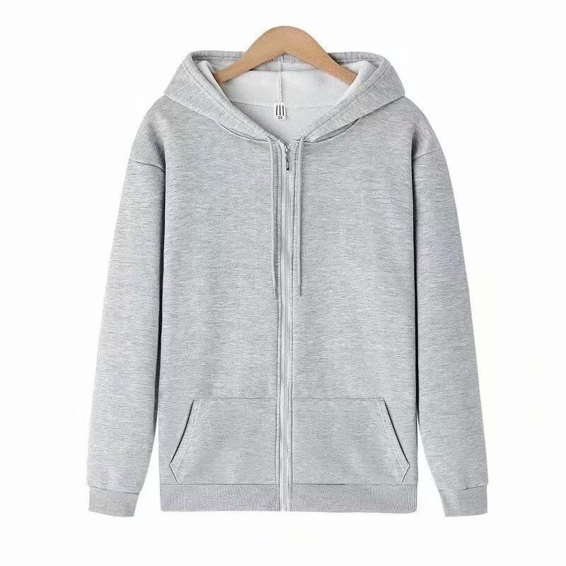 Herrenbekleidung Sweatshirt Loose Plus Velvet Verdickte Modetrend Einfache Casual Sweatshirtjacke_voghion.com