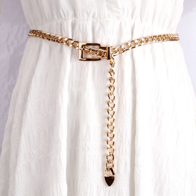 Instagram Style Waist Fashionable And Personalized Versatile Chain, Trendy Metal Women's Belt_voghion.com