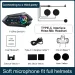 Musik-Interphone Dual Bluetooth 5.4 Motorradhelm-Intercom-Headset Wasserdicht 500 m Intercomunicador Lautsprecher Kopfhörer_voghion.com