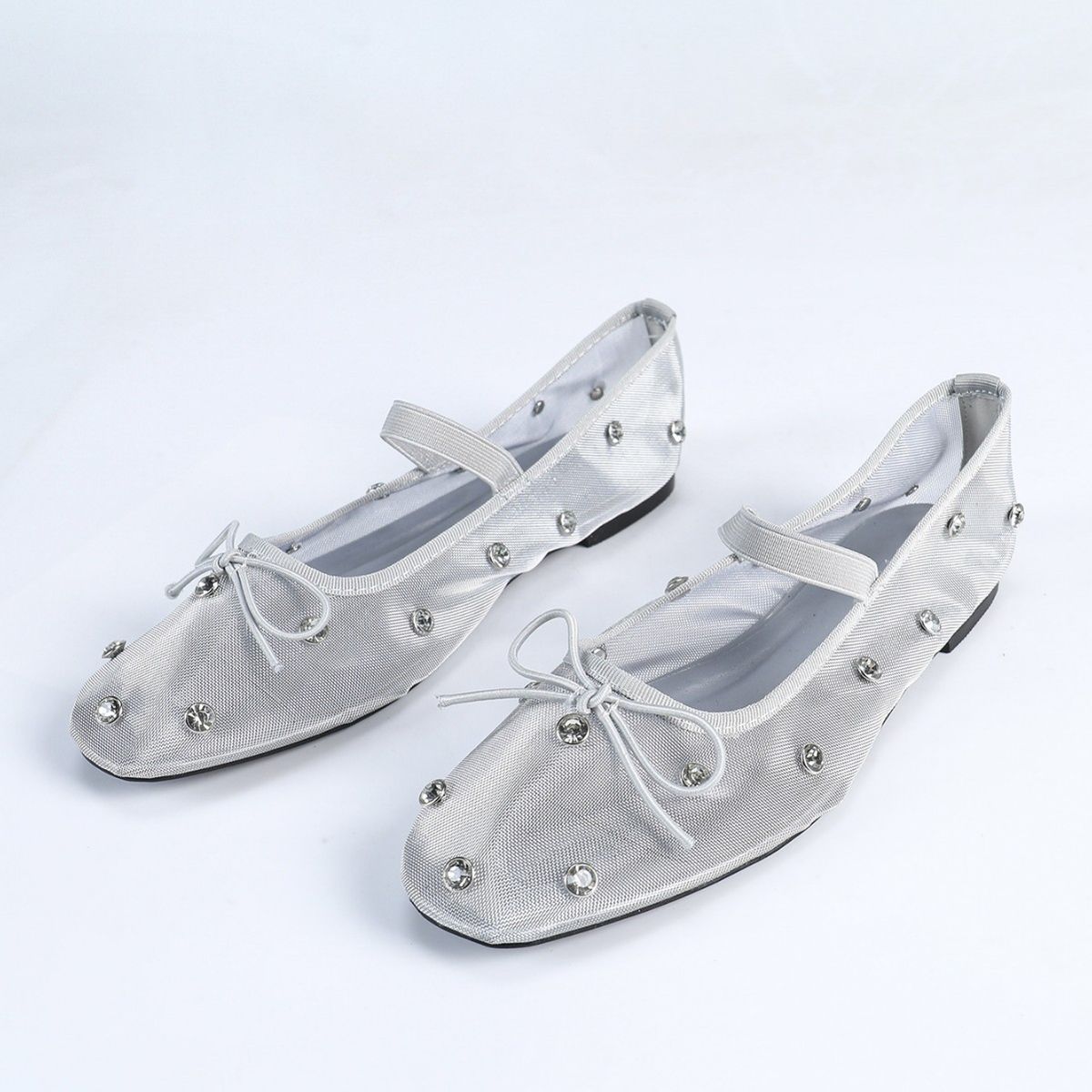 Neu Mesh Atmungsaktive Flache Flache Ballett Schuhe Bogen_voghion.com