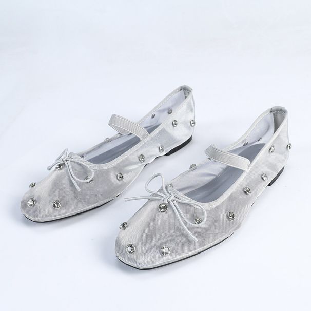 Neu Mesh Atmungsaktive Flache Flache Ballett Schuhe Bogen_voghion.com