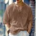 2025 Summer New Mid Sleeve Pit Striped Sweater Elastic Casual Loose V Neck T Shirt_voghion.com