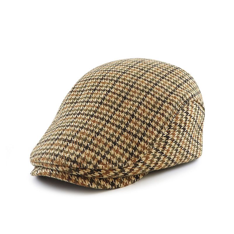 Little Thousand Bird Checkered Duck Tongue Frauen Literarische Förderung für Männer England Einfach Frühling, Herbst und_voghion.com