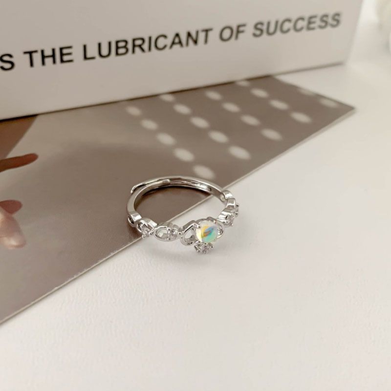 Kleur VENUS Sier Crown Lover Maansteen Ring Voor Vrouwen Meisje Zircon Sieraden Verjaardagscadeau Groothandel Dropship_voghion.com