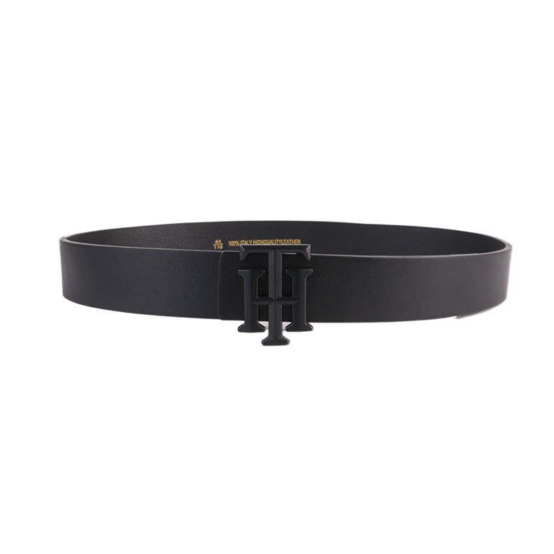 Live-Streaming von TomH-Buchstaben-Jeans aus echtem Leder für Herren mit glattem Schnallengürtel für Herren_voghion.com