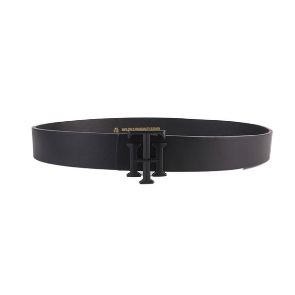 Live-Streaming von TomH-Buchstaben-Jeans aus echtem Leder für Herren mit glattem Schnallengürtel für Herren_voghion.com