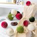 NUCHI Velvet Christmas Ornaments Set - 8cm Fluffy Fabric Hanging Balls For Tree Decorations_voghion.com