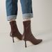 Soft, Soft, Huge, Comfortable, Brown Pointed, Slim, High-heeled, Skinny, Elastic Socks, Boots, Sexy Women's Short Boots_voghion.com