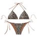 Maillot de bain deux pièces sexy à lacets et imprimé léopard pour femme_voghion.com
