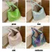 Fashion Laser Multi-color Diamond Pattern Shoulder Cotton Pad Handbag Messenger Bag 240827_voghion.com