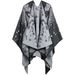 Vintage Pattern Open Front Poncho Cape Shawl_voghion.com