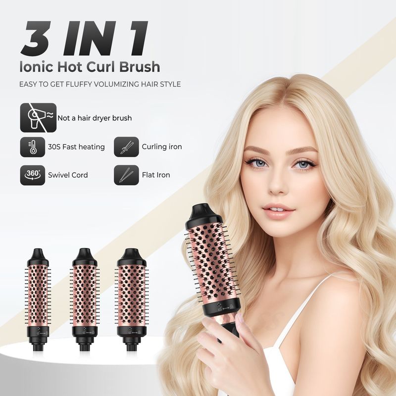 3-in-1 Eisen Negative Ionen Pflege Elektrische Curling Flauschigen Heißluft Kamm frauen Haar Curler_voghion.com