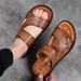 Sandals, Summer Beach Dual Use For Cooling And Dragging, 2025 New Leather Trendy Soft Soled Men's, Casual Non Slip_voghion.com