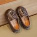 Korean Style Children's Loafers Soft Sole Baby Slip-On Casual Leather Boys' Dress Girls' Shoes_voghion.com