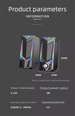 Saida Computer Home Laptop Universal Kleiner Lautsprecher Verkabelt Buntes Licht Desktop Subwoofer_voghion.com