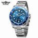 Men's Automatic Mechanical Watch With Luminous Hands, Date Display, Skeleton Dial, And Stainless Steel Band - Waterproof For Business & Casual Wear_voghion.com