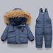 Moeder & Kinderen Overalls Verdikt Jongens en Meisjes Premium Winter Kinder Sneeuwpakset - Geïsoleerde Overalls met Capuchon Voor Jongens en Meisjes (1-5 Jaar)_voghion.com
