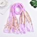 High-end Beauty Veil Gold Stamping Peacock Pattern Candy Color Elegant Women's Silk Scarf Gift Customization_voghion.com